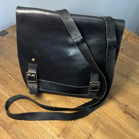 North & East gently used Leather Backpack Vintage Bergan Leather Backpack (Vintage Brown) – Craft  main image 3
